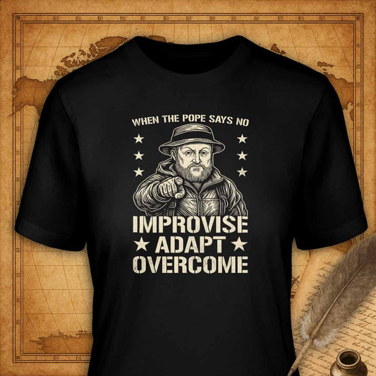 Improvise Adapt Overcome T-Shirt-T-Shirt-My Store-Black-S-Ink and Empire
