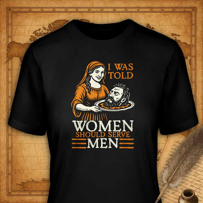 Black t-shirt with graphic design and text on a vintage map background