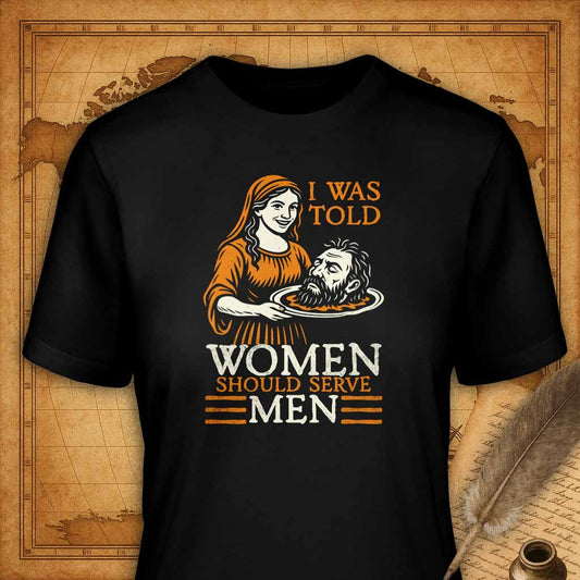 Black t-shirt with graphic design and text on a vintage map background