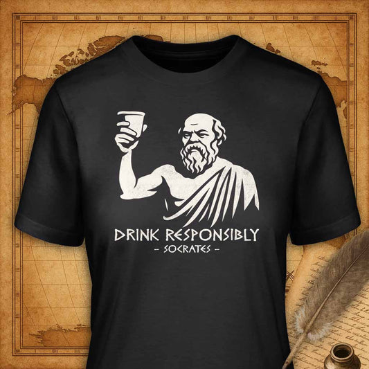 Drink Responsably T-Shirt-T-Shirt-My Store-Vintage Black-S-Ink and Empire