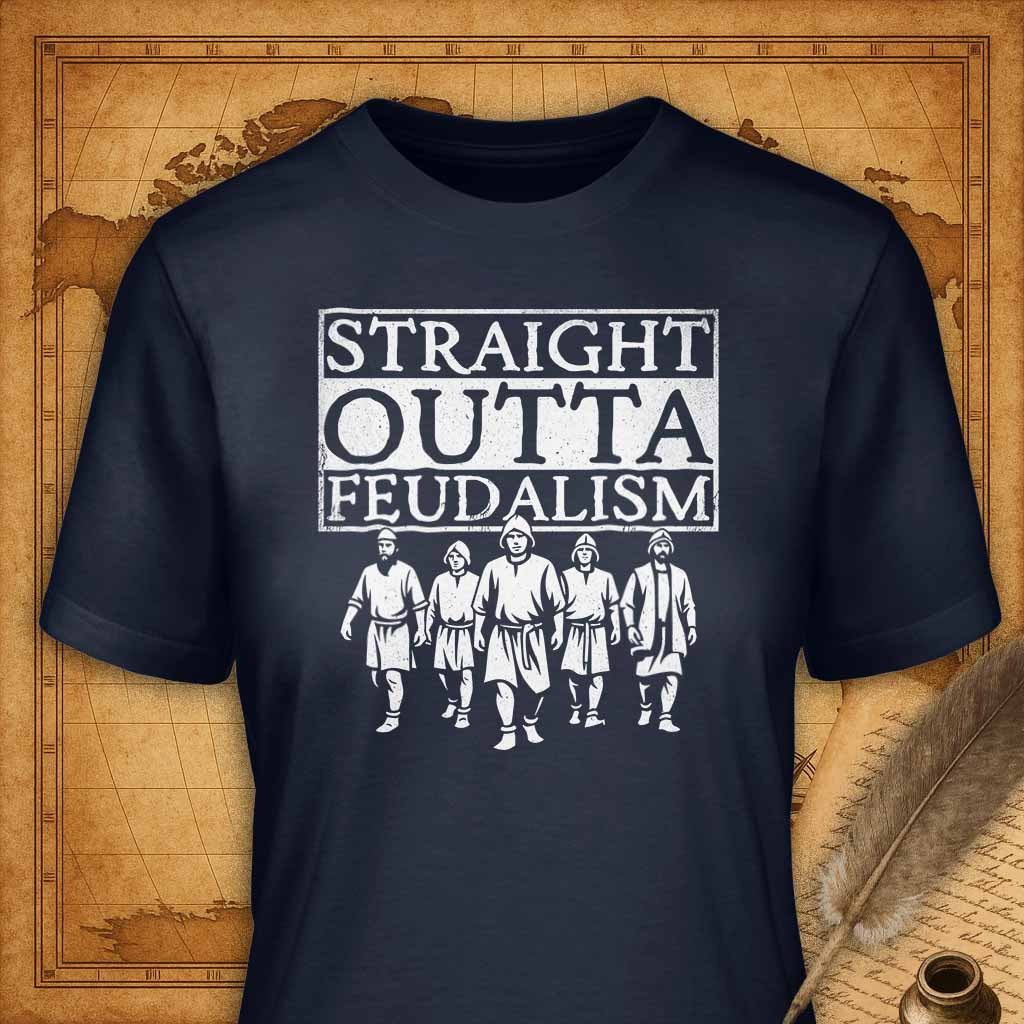 Straight Outta Feudalism T-Shirt-T-Shirt-My Store-Navy-S-Ink and Empire