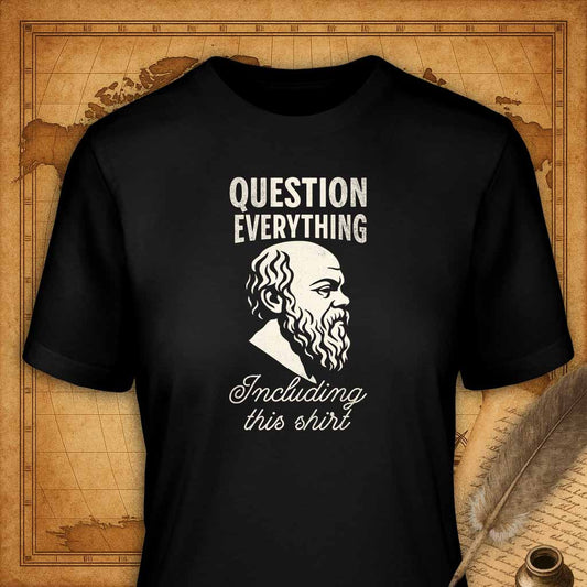 Question Everything T-Shirt-T-Shirt-My Store-Black-S-Ink and Empire