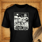 Every Day We Hustlin T-Shirt-T-Shirt-My Store-Black-S-Ink and Empire