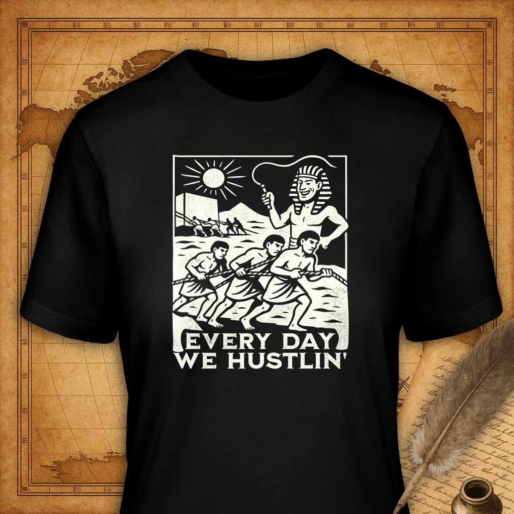 Every Day We Hustlin T-Shirt-T-Shirt-My Store-Black-S-Ink and Empire