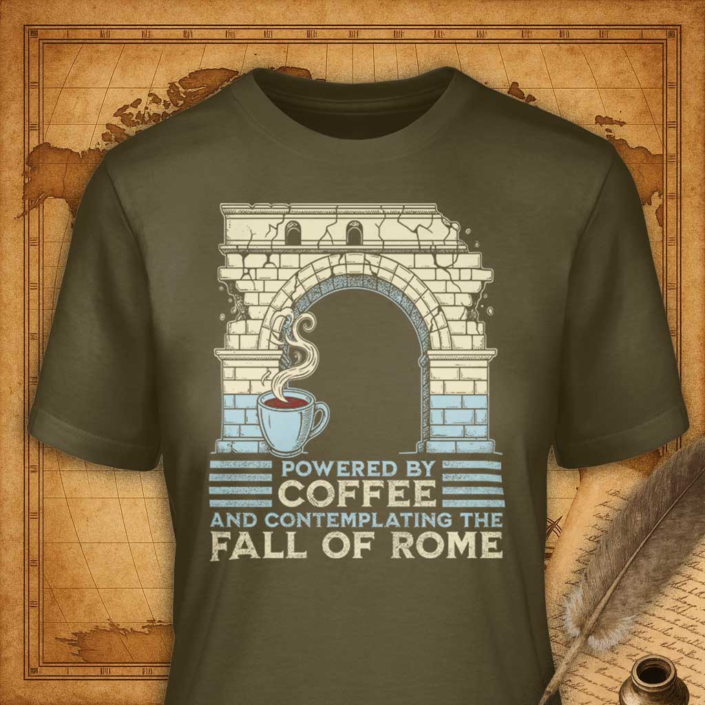 Powered by Coffee & Fall of Rome T-Shirt
