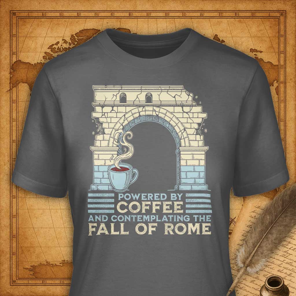 Powered by Coffee & Fall of Rome T-Shirt