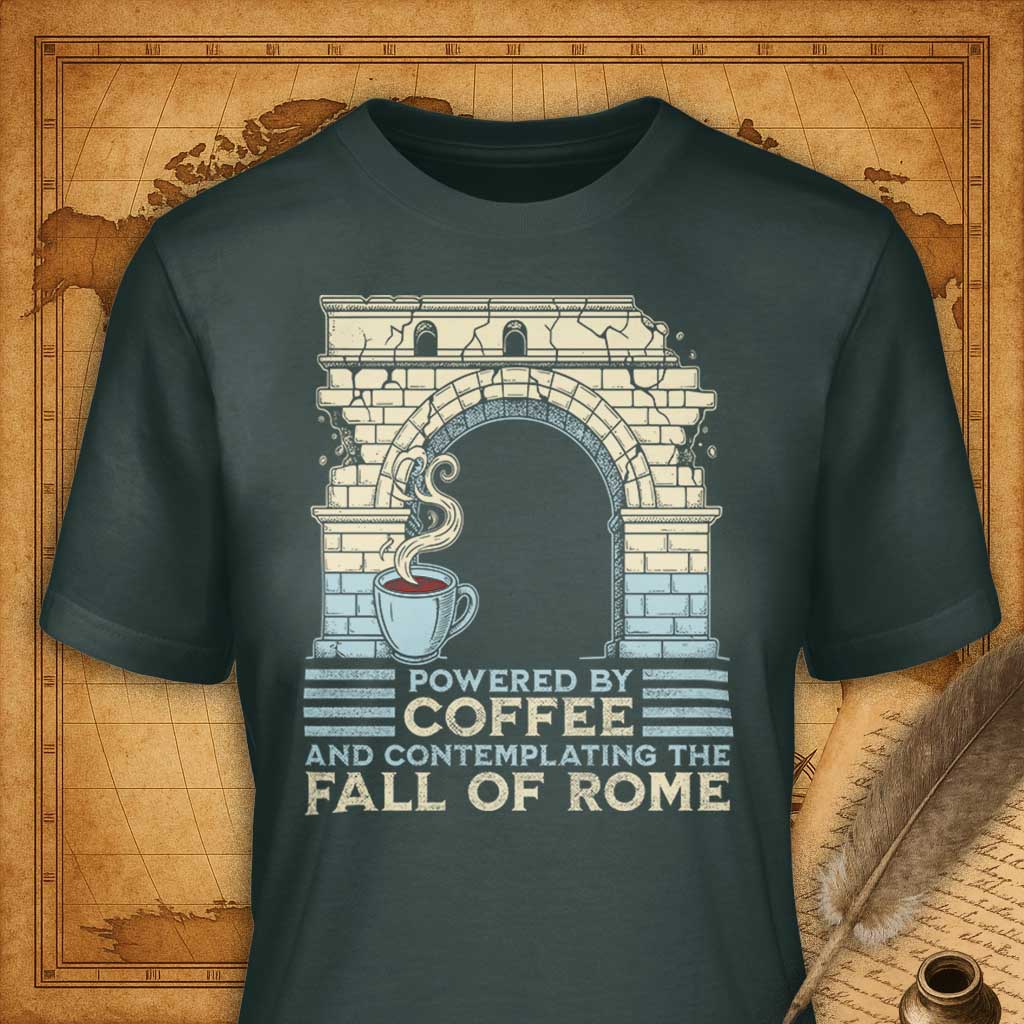 Powered by Coffee & Fall of Rome T-Shirt