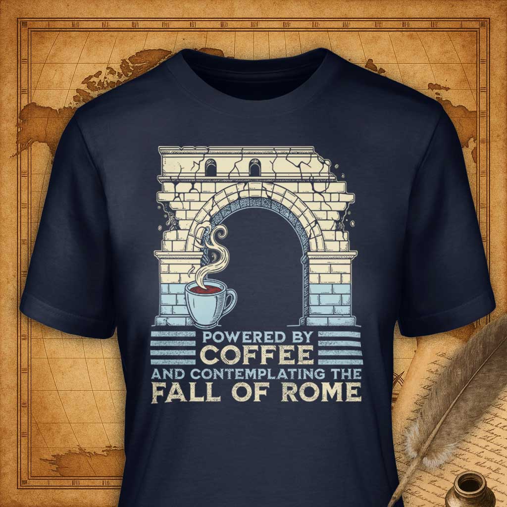 Powered by Coffee & Fall of Rome T-Shirt