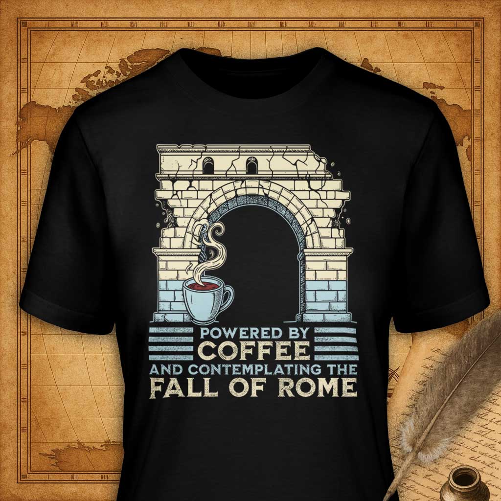 Powered by Coffee & Fall of Rome T-Shirt