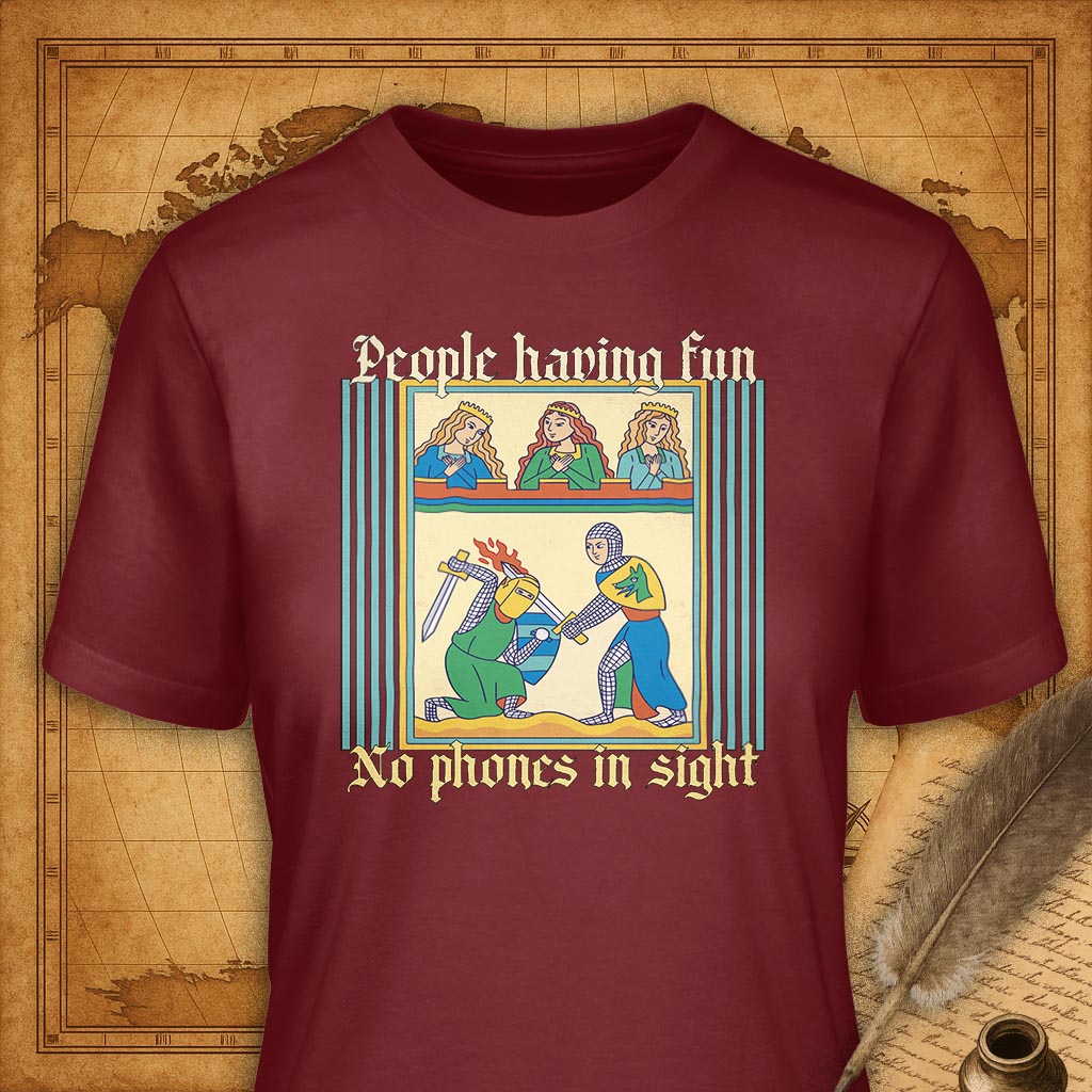 People Having Fun No Phone in Sight T-Shirt-T-Shirt-My Store-Cardinal-S-Ink and Empire
