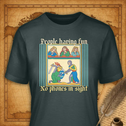 People Having Fun No Phone in Sight T-Shirt-T-Shirt-My Store-Ink and Empire