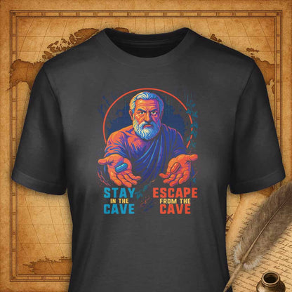 Escape from the Cave T-Shirt-T-Shirt-My Store-Dark Grey-S-Ink and Empire