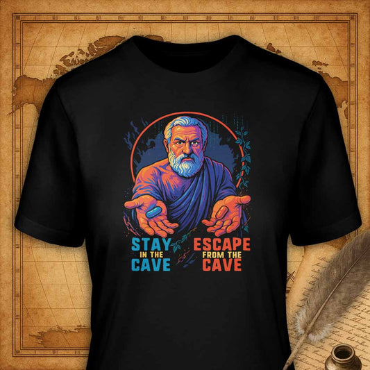 Escape from the Cave T-Shirt-T-Shirt-My Store-Black-S-Ink and Empire