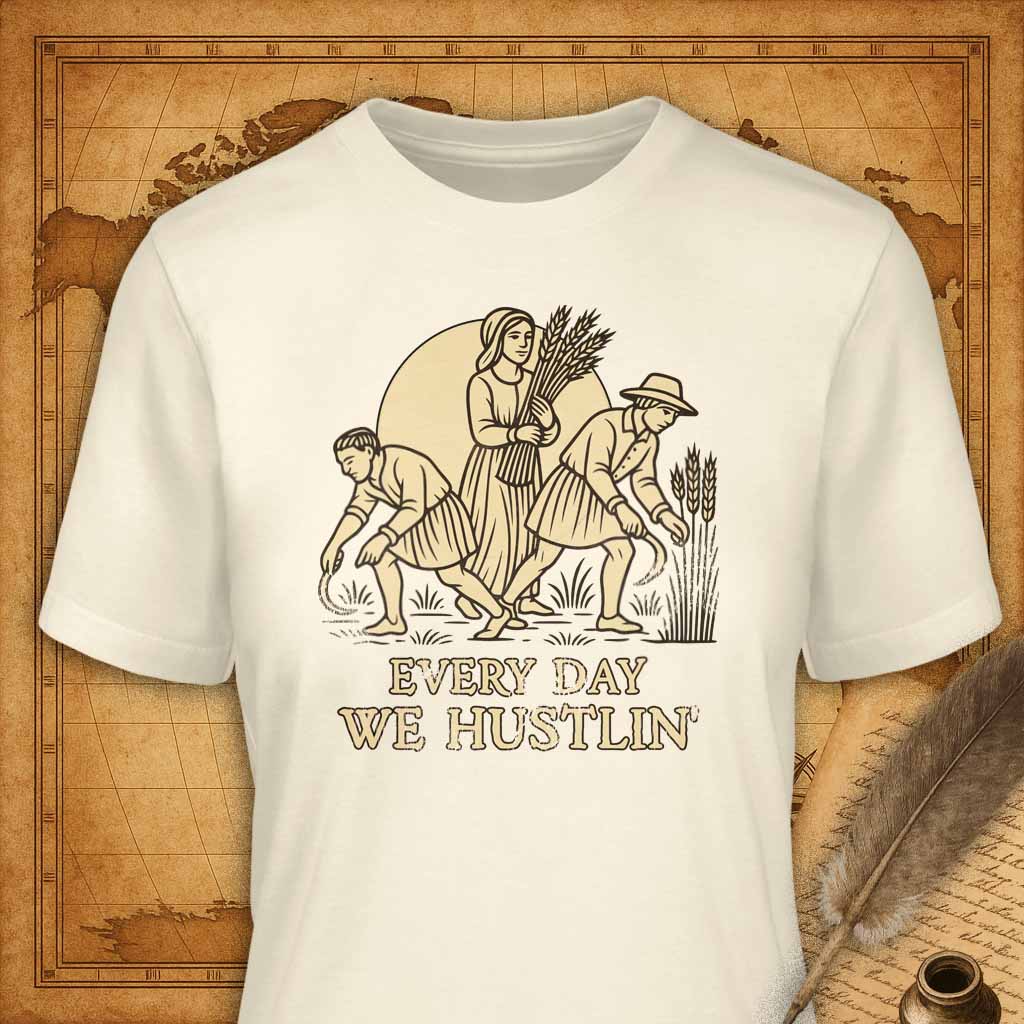 Every day we hustlin' T-Shirt-T-Shirt-My Store-Natural-S-Ink and Empire